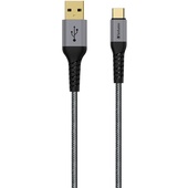 Verbatim Sync & Charge USB Type-C to Type A Tough Max Cable 120cm Grey