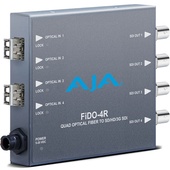 AJA 4-Channel Mult-Mode LC Fiber to 3G-SDI Receiver