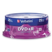 Verbatim DVD+R 4.7GB 16x 25 Pack on Spindle