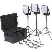 Litepanels Astra 3X Traveler Bi-Colour Trio 3-Light Kit with V-Mount Battery Brackets