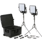 Litepanels Astra 6X Traveler Bi-Colour Duo 2-Light Kit with Gold Mount Battery Brackets