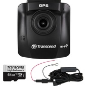Transcend DrivePro 230 1080p Dash Camera with Micro-USB Hardwire Power Cable & 64GB microSD Card