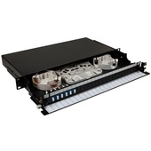 DYNAMIX 19' 1U Fibre Tray 12C LC SM Fully Loaded