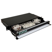 DYNAMIX 19' 1U Fibre Tray 12C LC MM Fully Loaded