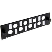 DYNAMIX ST Simplex/FC Simplex 8x Port Plate Unloaded 2 Tier Screwless Design Black