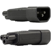 DYNAMIX IEC Male C14 to C5 Clover Leaf Female Adapter