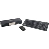 IOGEAR 4-Port DisplayPort 1.2 KVMP Bundle with Wireless Keyboard and Mouse