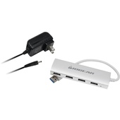 IOGEAR met(AL) USB 3.0 4-Port Hub with Power Adapter