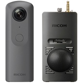 Ricoh THETA V 360 4K VR Camera Kit with TA-1 3D Microphone & Cleaning Kit