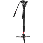 GVM Carbon Fibre 4-Section Monopod with Video Fluid Head