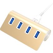 Sabrent USB 3.0 4-Port Aluminium Hub (Gold)