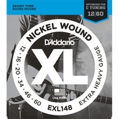 D'Addario EXL148 Extra Heavy XL Nickel Wound Electric Guitar Strings (6-String Set, 12 - 60)