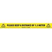 Adam Hall 1.5m Social Distancing Tape (66m roll length)