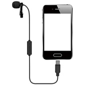 Comica Audio CVM-V01SP(UC) Omnidirectional USB-C Lavalier Microphone (Black, 2.5m)