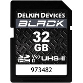 Delkin DSDBV9032 32GB UHS-II SDHC Memory Card (Black)