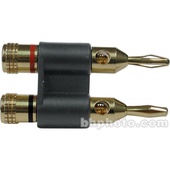 Hosa Premium Dual Banana Plug (Black, 4mm)
