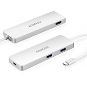 Anker USB-C Hub with HDMI & Power Delivery (Silver)