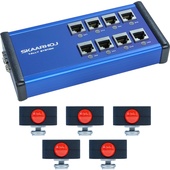 SKAARHOJ 8-Channel Tally Box System with Five Tally Lights