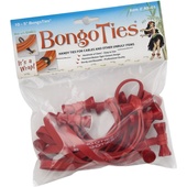 BongoTies Elastic Cable Ties (Red, 10 Pack, 12.7cm)