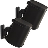 SANUS WSWM22 Wireless Speaker Wall Mounts for the Sonos One, PLAY:1, & PLAY:3 (Black, Pair)