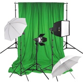 Angler Shadow Focus Spot 300 3-Light Kit with Green Screen