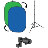 Angler Collapsible Background Kit (1.5 x 2.1m, Chroma Blue/Green)