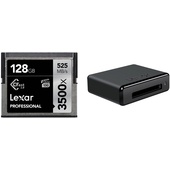 Lexar 128GB Professional 3500x CFast 2.0 Memory Card with CR1 Professional Workflow Reader