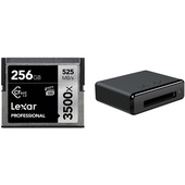 Lexar 256GB Professional 3500x CFast 2.0 Memory Card with CR1 Professional Workflow Reader