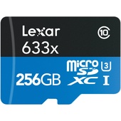 Lexar 256GB High-Performance 633x UHS-I microSDXC Memory Card with SD Adapter