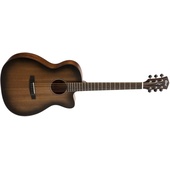 Cort CORE-OC AMH Electrified Acoustic Guitar with Case (Open Pore Black Burst)