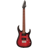 Cort X100 Electric Guitar (Open Pore Black Cherry Burst)