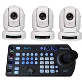 BirdDog Eyes P200 1080p Full NDI PTZ Camera Bundle (White)
