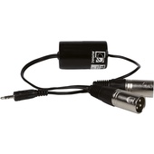 Audac TR2080 Stereo Groundloop Isolator 3.5mm Jack Male - 2 X XLR Male