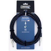 Ambertec AMB0-QQ2-I0-060 Guitar Cable REAN Connectors Straight/Straight (Black, 6m)