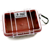 Pelican 1020 Micro Case (Red/Clear)