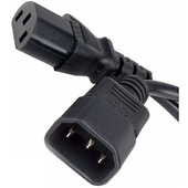 Furman ADP-10E1 10A Male IEC to 10A Female IEC (Black, 1m)