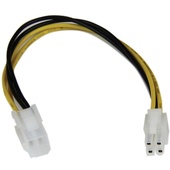StarTech ATX12V 4 Pin Male/Female P4 CPU Power Extension Cable (20.3cm)