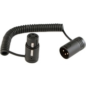 Cable Techniques Coiled Jumper Cable - Low-Profile XLR 3-Pin Female to XLR 3-Pin Male (6 to 15")