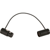 Cable Techniques Low-Profile, 3-Pin XLR Female to XLR Male Adjustable-Angle Cable (Black Caps, 10")
