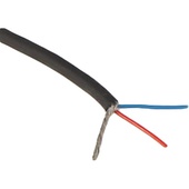 Cable Techniques DIY Premium Raw Cable for Low-Profile Connectors (Black, 3.2mm OD, 2 Conductors)