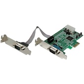 StarTech 2 Port Low Profile Native RS232 PCI Express Serial Card with 16550 UART