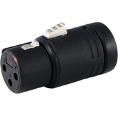 Cable Techniques Low-Profile XLR 3-Pin Female Connector with Adjustable Side Cable-Exit (Black Cap)