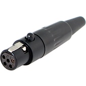 Cable Techniques TA5F 5-Pin Female Mini-XLR Connector (Black, Standard Outlet)
