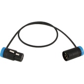 Cable Techniques Low-Profile, 3-Pin XLR Female to 3-Pin XLR Male Cable (Blue Caps, 60.9cm )