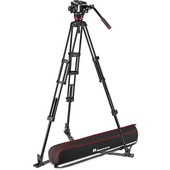 Manfrotto 504X Fluid Video Head & MVTTWINGA Aluminum Tripod with Ground Spreader