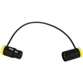 Cable Techniques 3-Pin XLR Female to 3-Pin XLR Male Adjustable-Angle Cable (Yellow, 25.4cm)