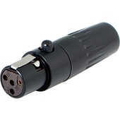 Cable Techniques TA4FL 4-Pin Female Mini-XLR Connector (Black, 6mm Outlet)
