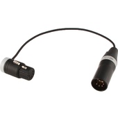 Cable Techniques LPXLR-5F to XLR-5M Low-Profile Stereo XLR 5-Pin Mic Jumper Cable (22.8cm)