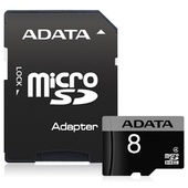 Adata Class 4 Micro SDHC Card 8GB With Adapter