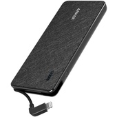 Anker PowerCore+ Metro 10000 Portable Charger With Built-In Lighting Connector (Black)